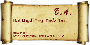 Batthyány Amábel névjegykártya